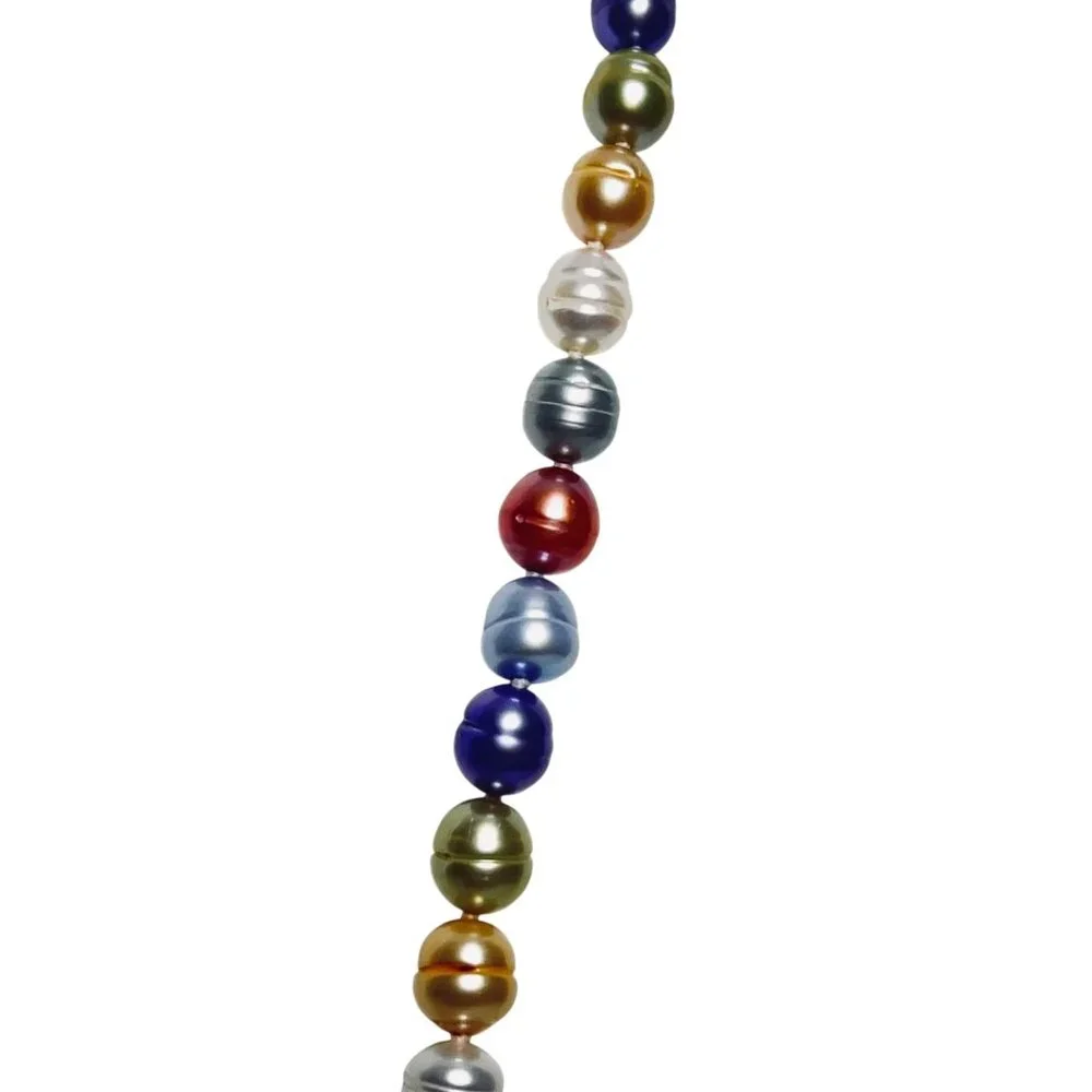 Honora Pastel Colors Graduated Freshwater Baroque Pearl Necklace (6039) - Picture 4 of 7